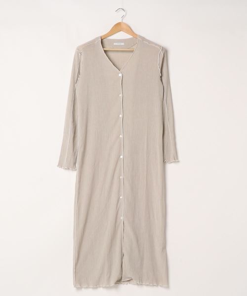 JOURNAL STANDARD コットンクレープ Vネック ロングワンピース