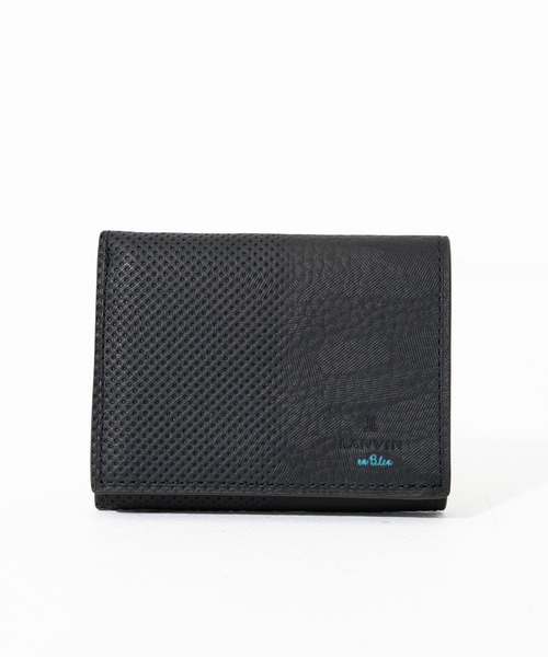 LANVIN en Bleu(ランバンオンブルー)の「【LANVIN en Bleu/ランバン オン ブルー】 トニー 三つ折りコンパクトウォレット(財布・メンズ・ブルー/ネイビー/ホワイト・FREE)」の1枚目の写真