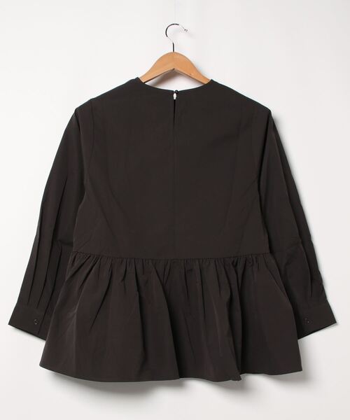 coca（coca）（コカ）の「ウエストギャザーフレアトップス（シャツ/ブラウス・レディース・チャコールグレー・ONE SIZE）」の6枚目の写真