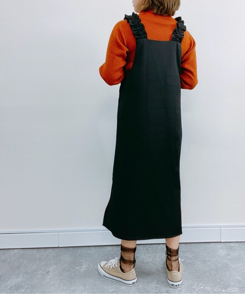 ap retro(アプレトロ)の「フリルストラップワンピース【ZOZO限定アイテム】(ワンピース・レディース・ブラック/カーキ/ネイビー・FREE)」の19枚目の写真