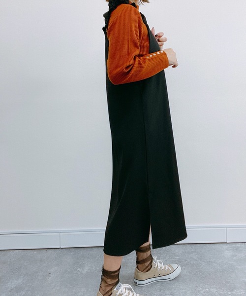 ap retro(アプレトロ)の「フリルストラップワンピース【ZOZO限定アイテム】(ワンピース・レディース・ブラック/カーキ/ネイビー・FREE)」の17枚目の写真