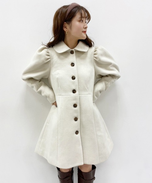 one after another NICE CLAUP（ワンアフターアナザーナイスクラップ）の「袖コンシャスコート（その他アウター・レディース・アイボリー/ブラック/チェック・FREE）」の12枚目の写真