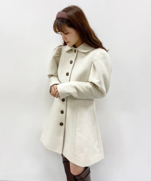 one after another NICE CLAUP（ワンアフターアナザーナイスクラップ）の「袖コンシャスコート（その他アウター・レディース・アイボリー/ブラック/チェック・FREE）」の8枚目の写真