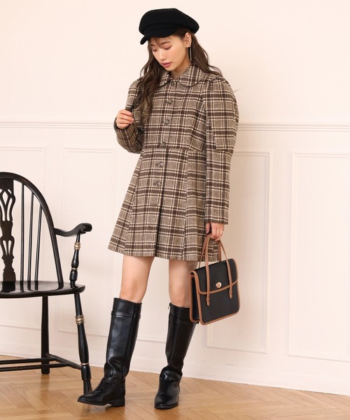 one after another NICE CLAUP（ワンアフターアナザーナイスクラップ）の「袖コンシャスコート（その他アウター・レディース・アイボリー/ブラック/チェック・FREE）」の19枚目の写真