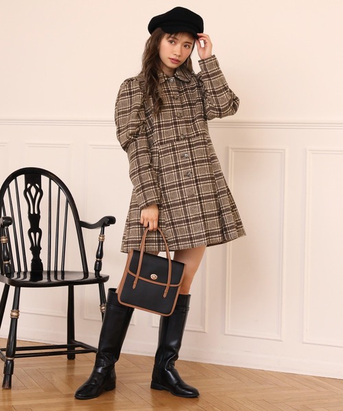 one after another NICE CLAUP（ワンアフターアナザーナイスクラップ）の「袖コンシャスコート（その他アウター・レディース・アイボリー/ブラック/チェック・FREE）」の20枚目の写真