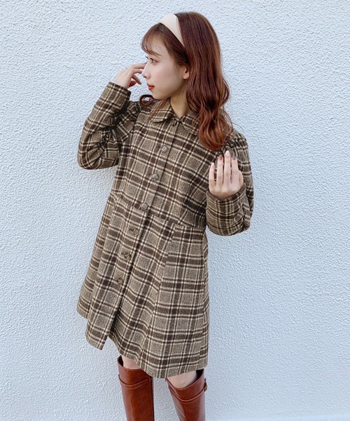 one after another NICE CLAUP（ワンアフターアナザーナイスクラップ）の「袖コンシャスコート（その他アウター・レディース・アイボリー/ブラック/チェック・FREE）」の21枚目の写真