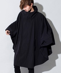 mcg2773-ストレッチフーデッドポンチョ