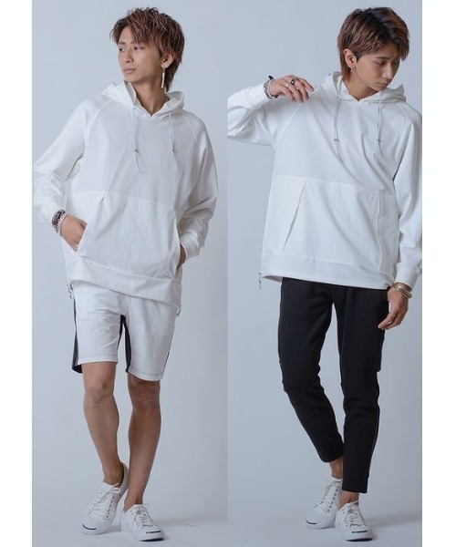 REGIEVO（レジエボ）の「REGIEVO ラグラン ビッグシルエットパーカー（パーカー・メンズ・ベージュ系その他/ブラック/ブラック系その他/オフホワイト・L/XL/M）」の17枚目の写真