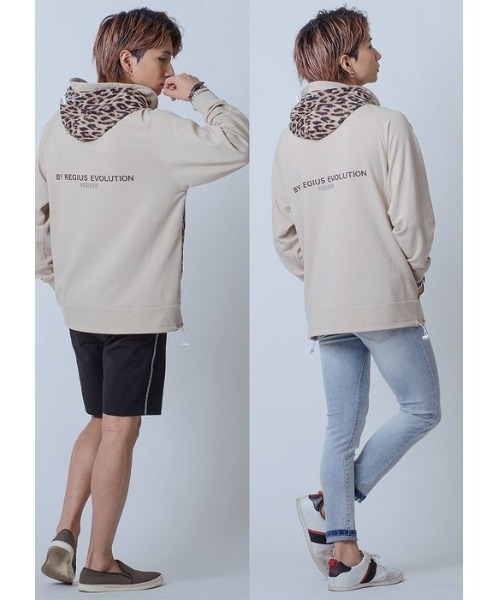 REGIEVO（レジエボ）の「REGIEVO ラグラン ビッグシルエットパーカー（パーカー・メンズ・ベージュ系その他/ブラック/ブラック系その他/オフホワイト・L/XL/M）」の12枚目の写真