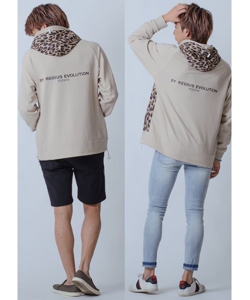 REGIEVO（レジエボ）の「REGIEVO ラグラン ビッグシルエットパーカー（パーカー・メンズ・ベージュ系その他/ブラック/ブラック系その他/オフホワイト・L/XL/M）」の15枚目の写真