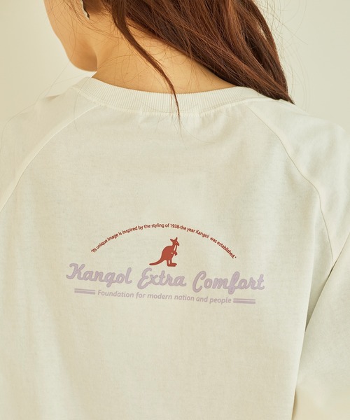 KANGOL EXTRA COMFORT(カンゴールエクストラコンフォート)の「ラグランスリーブ ロングTシャツ(Tシャツ/カットソー・レディース・ライトベージュ/オフホワイト/クリーム/ブラック・LL/M/L)」の22枚目の写真