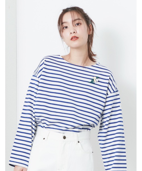 POU DOU DOU(プードゥドゥ)の「ランドスケープ3輪花ブローチ(ブローチ/コサージュ・レディース・パープル・8)」の2枚目の写真