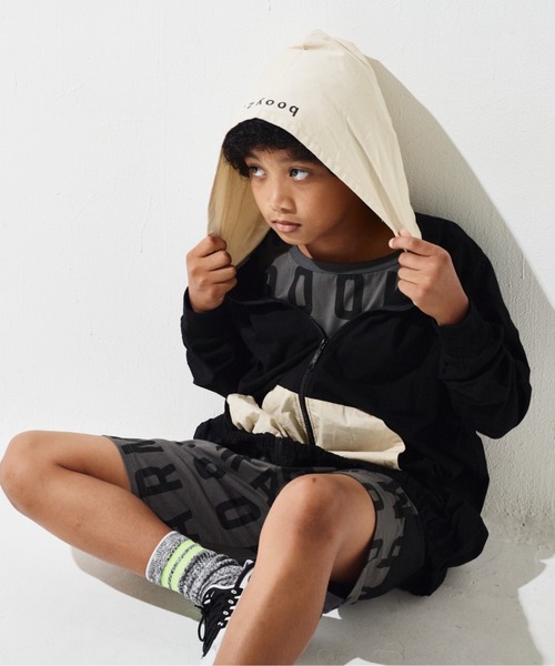 maarook（マルーク）の「[80-110]冷感天竺パーカー（ブルゾン・キッズ・ブラック/ベージュ・110cm/90cm/100cm）」の4枚目の写真