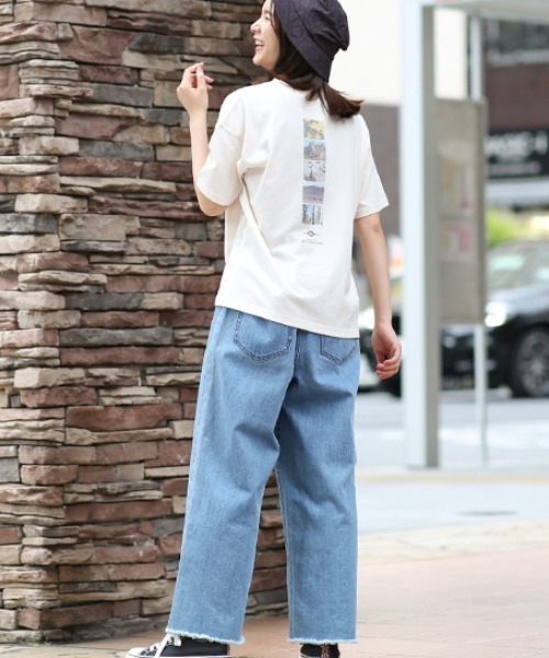 チチカカ（チチカカ）の「バックラインフォトＴシャツ（Tシャツ/カットソー・レディース・ホワイト/ブルー・FREE）」の3枚目の写真