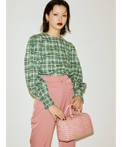jouetie(ジュエティ)の「マテリアルボストンBAG(ボストンバッグ・レディース・ピンク/ブラック・FREE)」の13枚目の写真