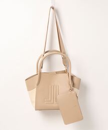 【極美品】LANVIN en Bleu　ミニポーチ付きトートBAG　ベージュ LANVIN en Bleu（ランバンオンブルー）の「ミニポーチ付きトート