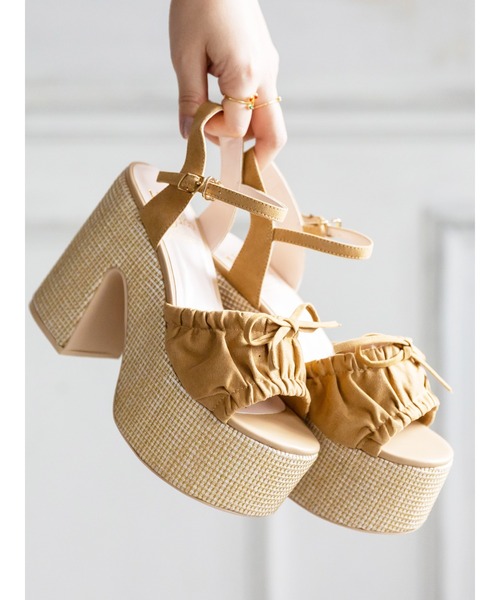 Honey Salon（ハニーサロン）の「ギャザーリボンサンダル（サンダル・レディース・ベージュ・M/S/L）」の10枚目の写真