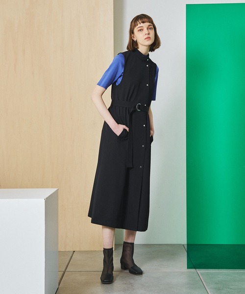 UNITED TOKYO（ユナイテッドトウキョウ）の「ショートレザー2WAYトレンチ（トレンチコート・レディース・ベージュ/ブラック/ブラウン・1）」の22枚目の写真