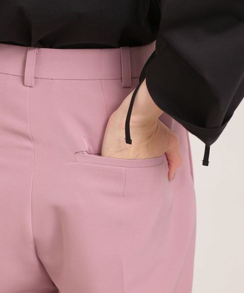 NANO universe（ナノユニバース）の「アジャストマジック 吸水速乾 センタープレスパンツ（スラックス・レディース・ピンク/ライトイエロー/ライトベージュ・38/36）」の16枚目の写真