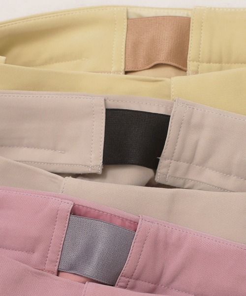 NANO universe（ナノユニバース）の「アジャストマジック 吸水速乾 センタープレスパンツ（スラックス・レディース・ピンク/ライトイエロー/ライトベージュ・38/36）」の7枚目の写真