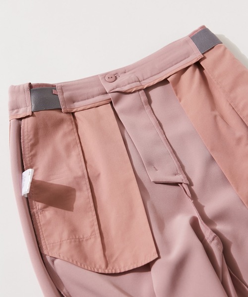 NANO universe（ナノユニバース）の「アジャストマジック 吸水速乾 センタープレスパンツ（スラックス・レディース・ピンク/ライトイエロー/ライトベージュ・38/36）」の19枚目の写真