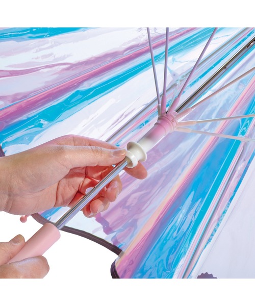 Wpc.（ダブリュピーシー）の「キッズ シャイニーアンブレラ shiny plastic umbrella（長傘・キッズ・ピンク・FREE）」の4枚目の写真