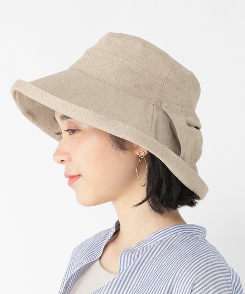studio CLIP(スタディオクリップ)の「アソートリネン混キャペリン(ハット・レディース・ブラック/グレー/ナチュラル・FREE)」の3枚目の写真