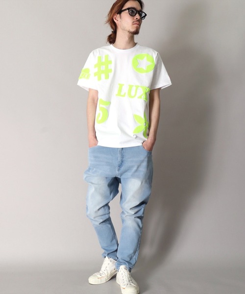 BAYBLO(ベイブロ)の「(BB)【ユニセックス】デニム サルエル パンツ(デニムパンツ・メンズ・ダークインディゴブルー/ワンウォッシュ/ライトインディゴブルー/ブラック・MEDIUM/X-LARGE/LARGE)」の12枚目の写真