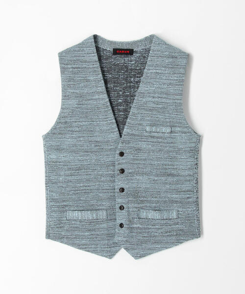 コットンカシミヤメランジェ トップス ミラノリブベスト ベスト Caban キャバン のファッション ベスト Caban