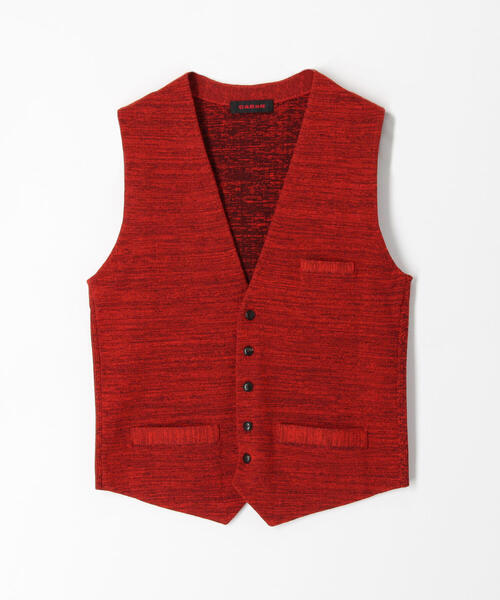 コットンカシミヤメランジェ トップス ミラノリブベスト ベスト Caban キャバン のファッション ベスト Caban