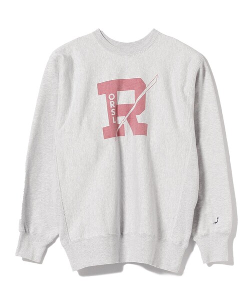 orSlow（オアスロウ）の「orSlow / R PRINT REVERSE WEAVE SUPER HEAVY WEIGHT CREW NECK SWEAT SHIRT Rプリント リバ（スウェット・メンズ・ライトグレー・2(M)）」の2枚目の写真