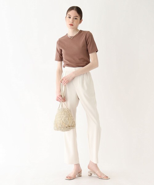 AG by aquagirl(エージーバイアクアガール)の「◆フィルムペーパーメッシュトート巾着付き(トートバッグ・レディース・オフホワイト/ライトグリーン・00)」の6枚目の写真