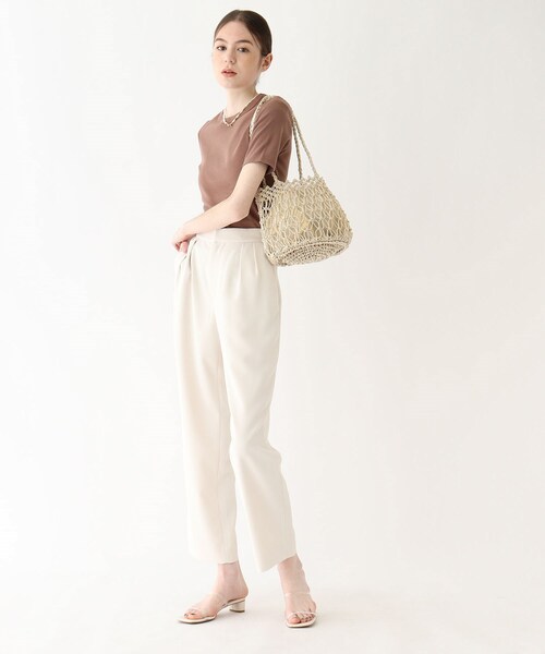 AG by aquagirl(エージーバイアクアガール)の「◆フィルムペーパーメッシュトート巾着付き(トートバッグ・レディース・オフホワイト/ライトグリーン・00)」の7枚目の写真