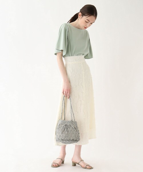 AG by aquagirl(エージーバイアクアガール)の「◆フィルムペーパーメッシュトート巾着付き(トートバッグ・レディース・オフホワイト/ライトグリーン・00)」の11枚目の写真