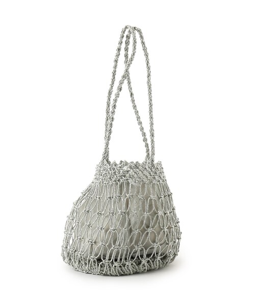 AG by aquagirl(エージーバイアクアガール)の「◆フィルムペーパーメッシュトート巾着付き(トートバッグ・レディース・オフホワイト/ライトグリーン・00)」の12枚目の写真