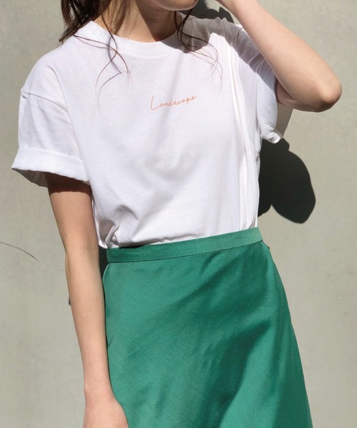 Banner Barrett（バナーバレット）の「ランドスケープTee（Tシャツ/カットソー・レディース・ホワイト系1/ブラック×ホワイト/ホワイト×グレー・38）」の9枚目の写真