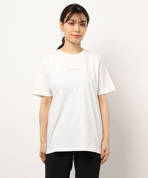 Banner Barrett（バナーバレット）の「ランドスケープTee（Tシャツ/カットソー・レディース・ホワイト系1/ブラック×ホワイト/ホワイト×グレー・38）」の5枚目の写真