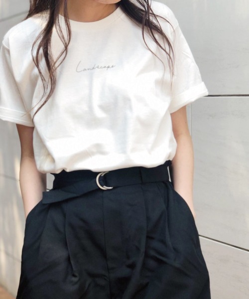 Banner Barrett（バナーバレット）の「ランドスケープTee（Tシャツ/カットソー・レディース・ホワイト系1/ブラック×ホワイト/ホワイト×グレー・38）」の4枚目の写真