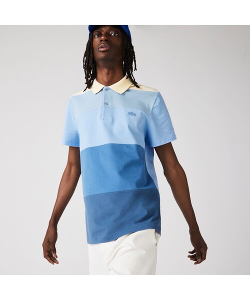 LACOSTE(ラコステ)の「フロントパネルボーダーポロシャツ(ポロシャツ・メンズ・ピンク/ブルー/グリーン・4/5/3/2)」の3枚目の写真
