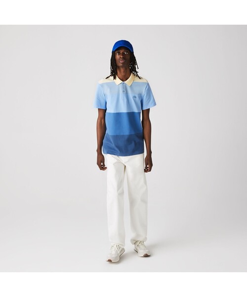 LACOSTE(ラコステ)の「フロントパネルボーダーポロシャツ(ポロシャツ・メンズ・ピンク/ブルー/グリーン・4/5/3/2)」の10枚目の写真