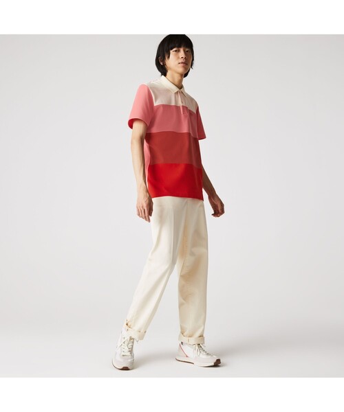LACOSTE(ラコステ)の「フロントパネルボーダーポロシャツ(ポロシャツ・メンズ・ピンク/ブルー/グリーン・4/5/3/2)」の6枚目の写真