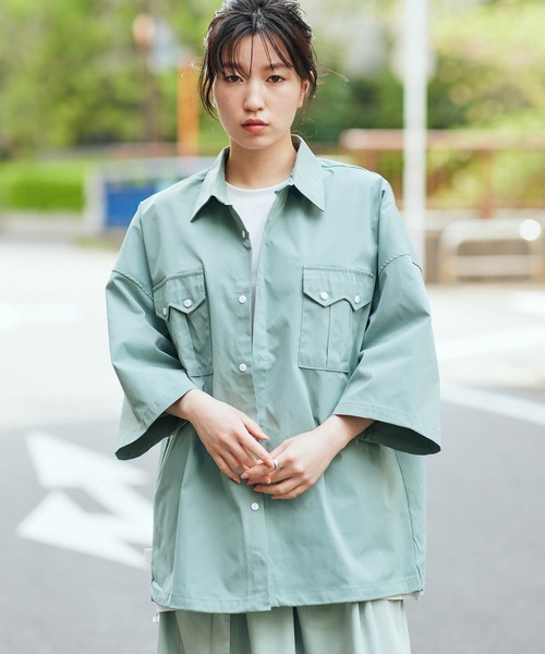 KGFR（カガフリ）の「直営店・WEB限定 KGFR(カガフリ)OXショートスリーブシャツ/半袖シャツ/オックスフォード（シャツ/ブラウス・メンズ・ライトグリーン/ライトイエロー/ライトパープル・M/XL/L）」の11枚目の写真