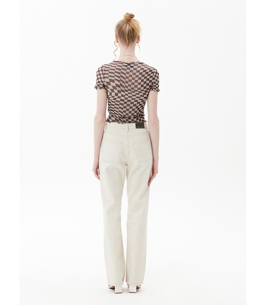 KIRSH(キルシー)の「『KIRSH/キルシー』WAVE STITCH CROP T-SHIRT KH/ウエーブステッチクロップド丈 半袖Tシャツ(Tシャツ/カットソー・レディース・ブラウン/アイボリー・FREE)」の16枚目の写真
