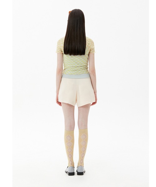 KIRSH(キルシー)の「『KIRSH/キルシー』WAVE STITCH CROP T-SHIRT KH/ウエーブステッチクロップド丈 半袖Tシャツ(Tシャツ/カットソー・レディース・ブラウン/アイボリー・FREE)」の10枚目の写真