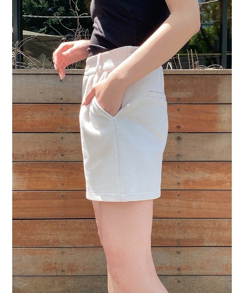 ENVYM(アンビー)の「鹿の子ショートPT(その他パンツ・レディース・ベージュ/ブラック・FREE)」の5枚目の写真