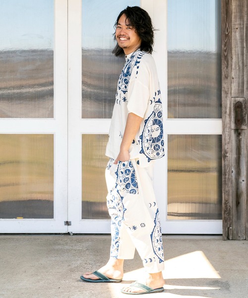 チャイハネ（チャイハネ）の「【チャイハネ】サンムーンMEN'Sシャツ（シャツ/ブラウス・メンズ・ホワイト/オレンジ/ブルー/ブラック/カーキ・FREE）」の21枚目の写真