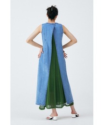BACK OPEN DENIM LONG トップス