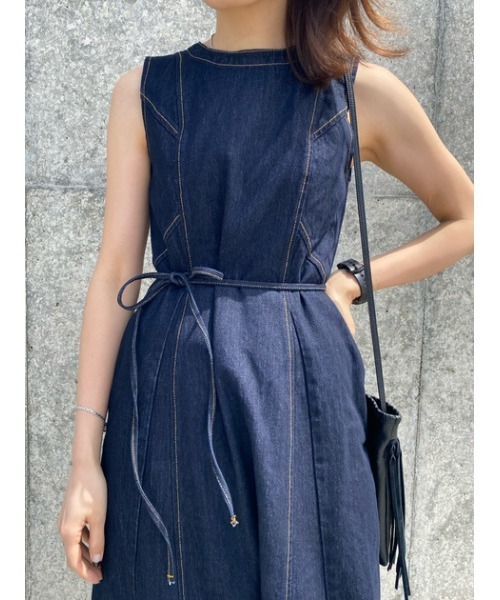 MOUSSY（マウジー）の「BACK OPEN DENIM LONG トップス（その他