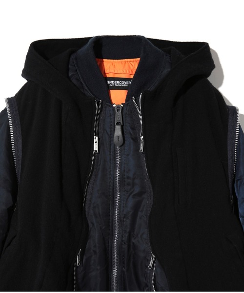 ジャケット・アウター undercover jacket UNDERCOVER Black Double Zip Bomber Jacket Undercover