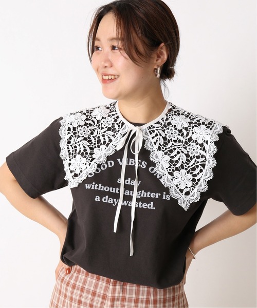 U by SPICK&SPAN(ユーバイスピックアンドスパン)の「ORIGINAL レースつけ襟◆(付け襟・レディース・ライトホワイト/オフホワイト/ホワイト×ホワイト/ホワイト系その他・FREE)」の3枚目の写真